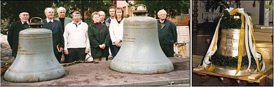 Die Glocken aus Köln-Meschenich, bevor sie in den Turm gebracht werden