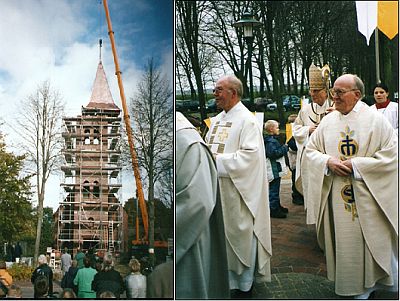 Einweihung des Kirchturms mit Weihbischof von Twickel